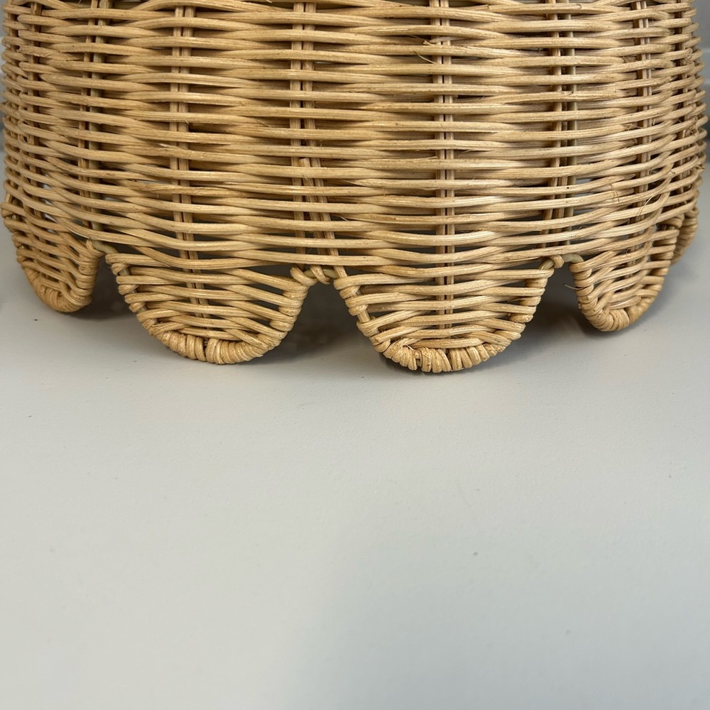 Studio McGee Scalloped Woven Flush Mount Ceiling Light - Threshold Lamps - Picture 6 of 8